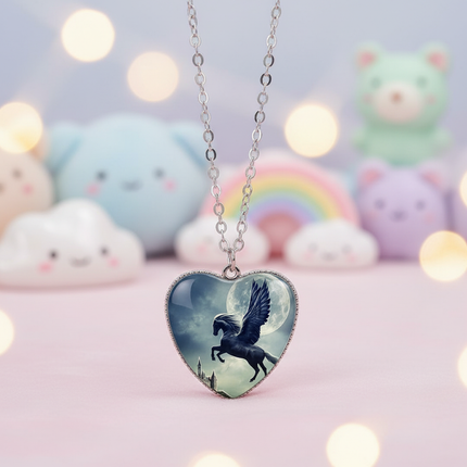 black alicorn necklace - lifestyle