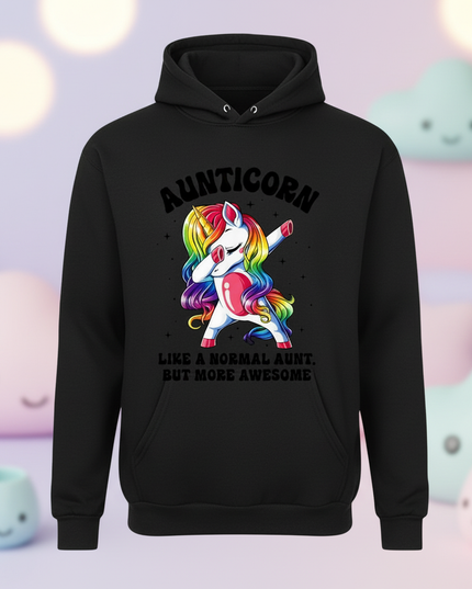 black aunt unicorn hoodie - lifestyle