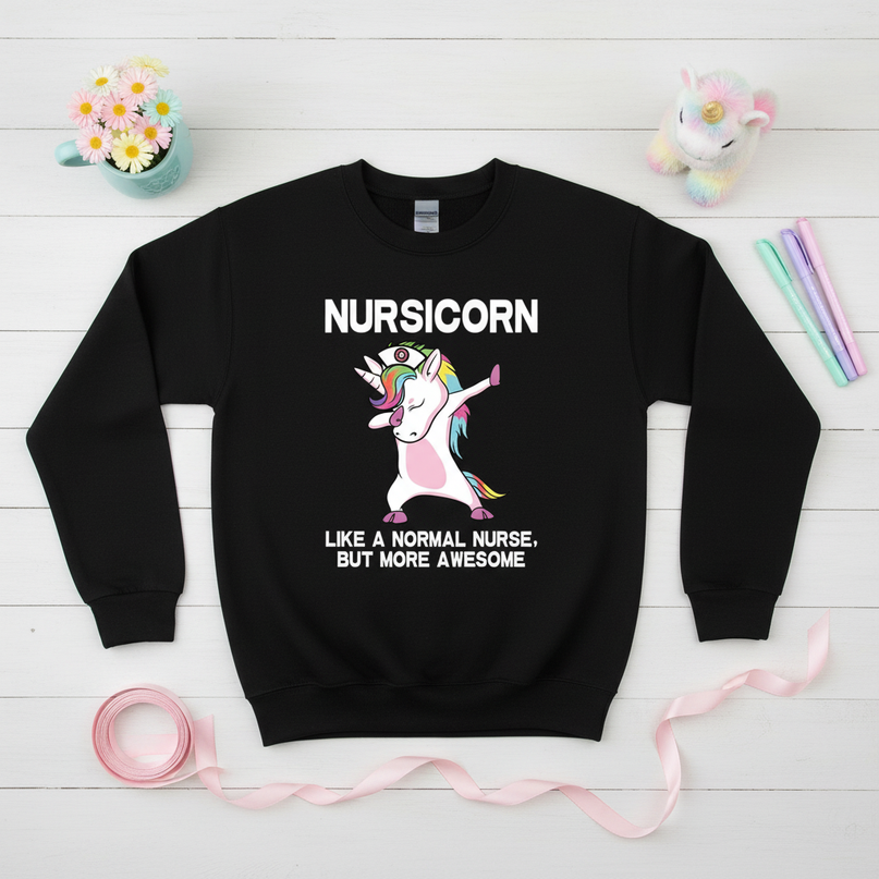 black nursicorn sweater - flat-lay