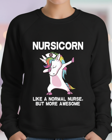 black nursicorn sweater - lifestyle