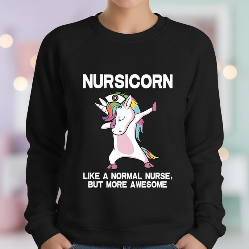 black nursicorn sweater - lifestyle