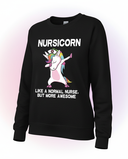 black nursicorn sweater - white-bg