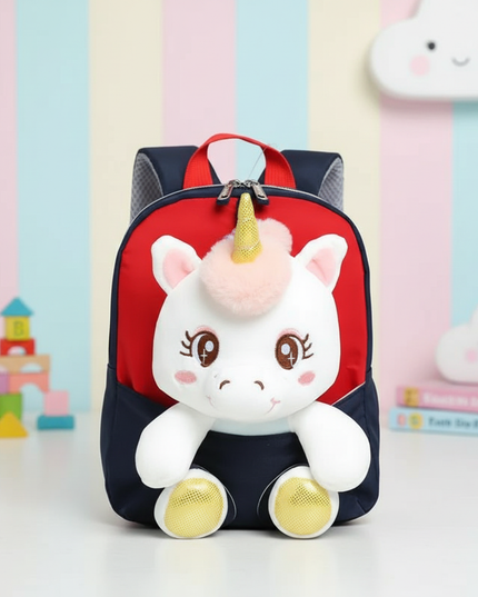 black plush unicorn toddler bag backpack - lifestyle