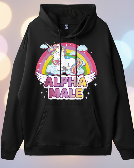 black sleeping unicorn hoodie - lifestyle