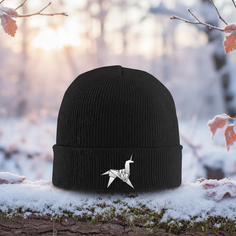 black unicorn beanie - lifestyle