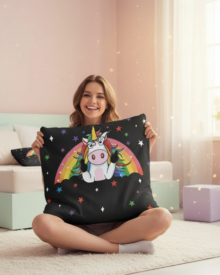 black unicorn bedding - in-use