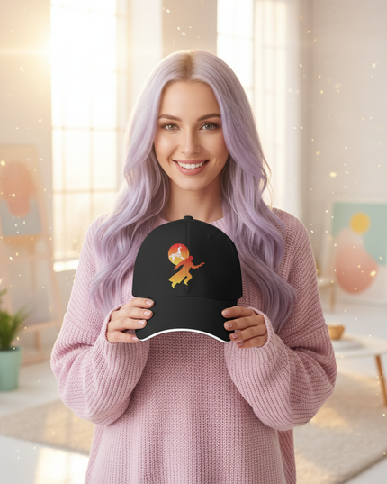 black unicorn cap - in-use