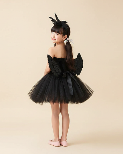 black unicorn halloween dress - back