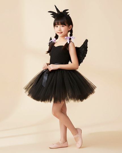black unicorn halloween dress - three-quarter