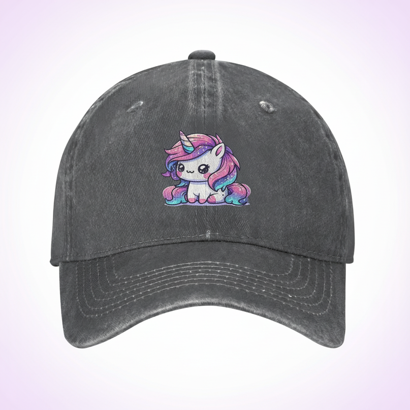 black unicorn hat - white-bg