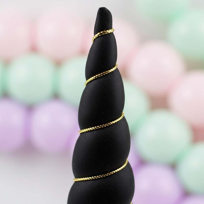 black unicorn horn - detail