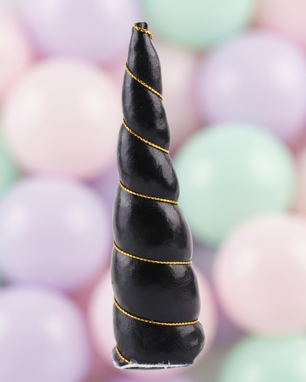 black unicorn horn party pack - detail
