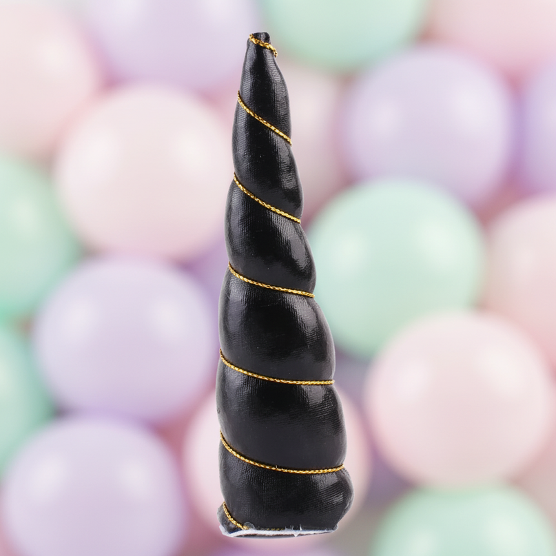 black unicorn horn party pack - detail