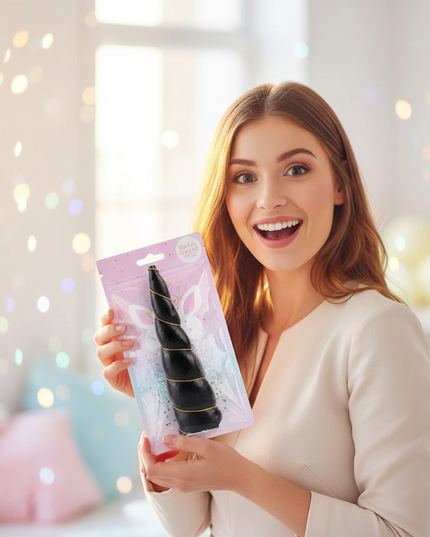 black unicorn horn party pack - in-use