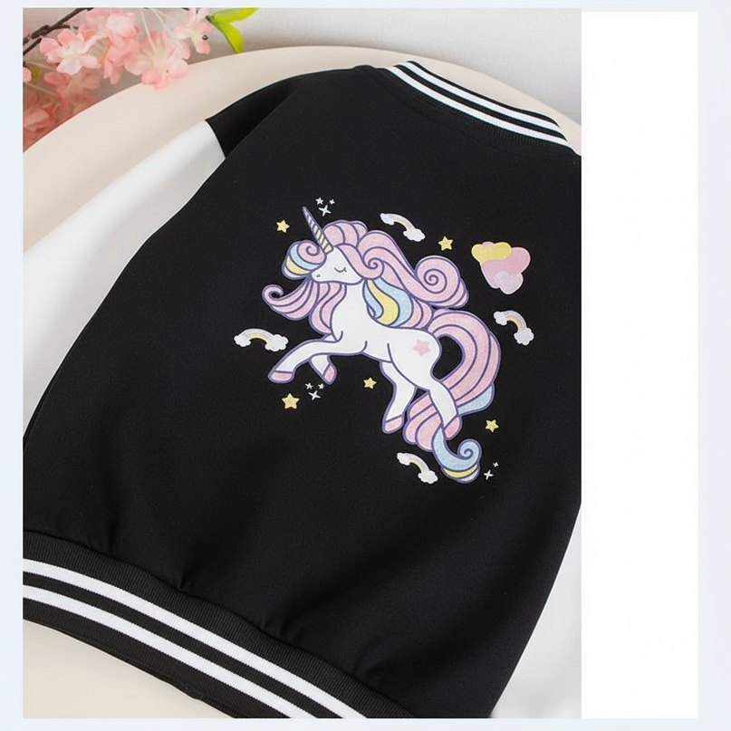 black unicorn jacket - detail