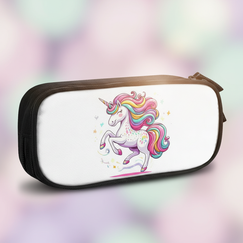 black unicorn pencil case - detail