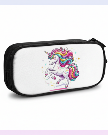 black unicorn pencil case - white-bg