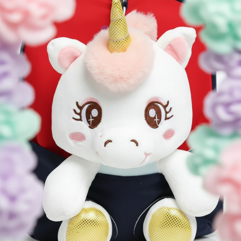 black unicorn school backpack - detail