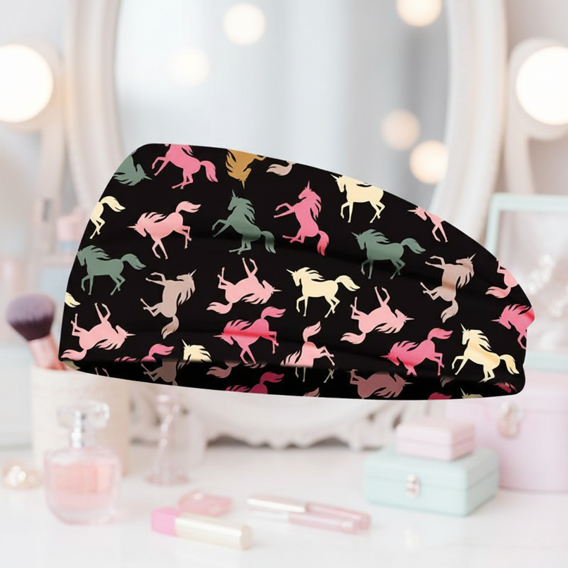 black unicorn sport headband - lifestyle
