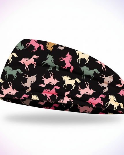 black unicorn sport headband - white-bg