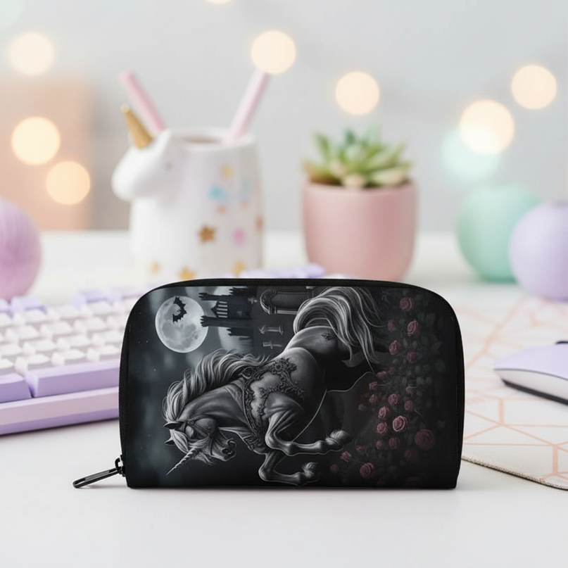 black unicorn wallet - lifestyle