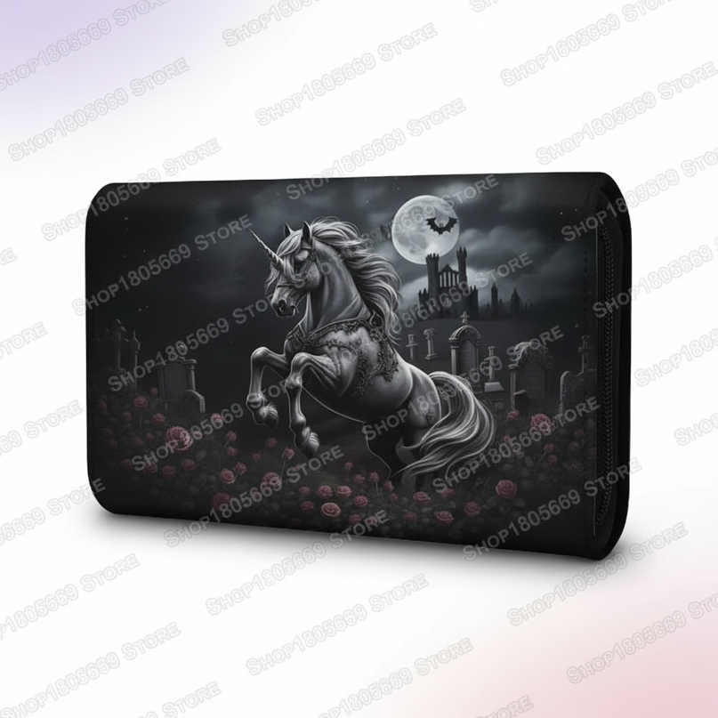 black unicorn wallet - white-bg