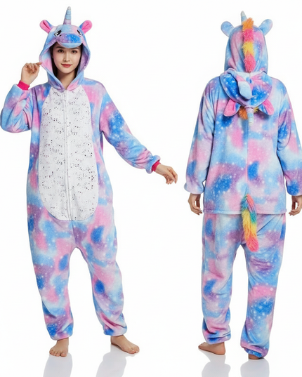blue and pink unicorn onesie - white-bg