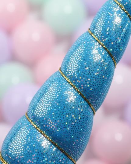 blue felt unicorn horn set - detail