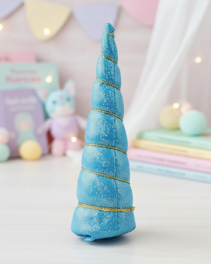blue felt unicorn horn set - lifestyle