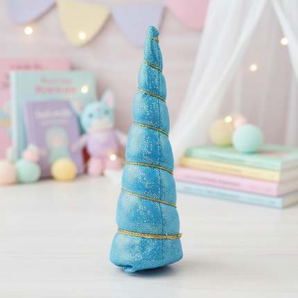 blue felt unicorn horn set - lifestyle
