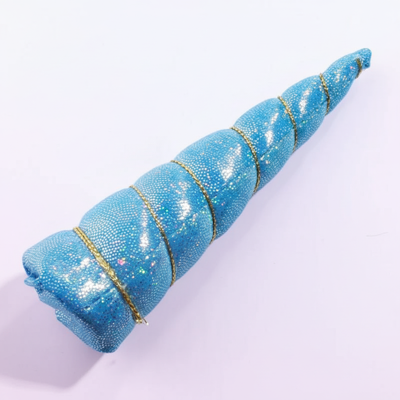 blue felt unicorn horn set - white-bg