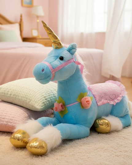 blue princess unicorn plush doll - lifestyle