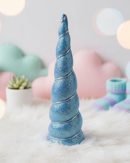 blue sequin unicorn horn - lifestyle