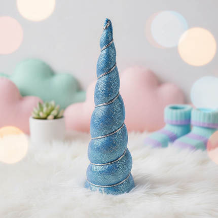 blue sequin unicorn horn - lifestyle