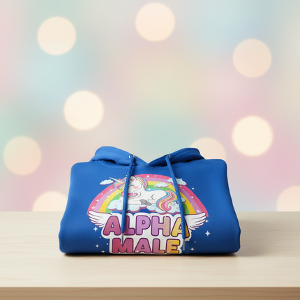 blue sleeping unicorn hoodie - lifestyle
