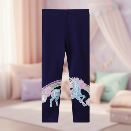 blue sparkly unicorn leggings - lifestyle
