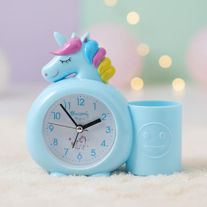 blue unicorn alarm clock - lifestyle