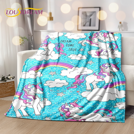 blue unicorn blanket - lifestyle