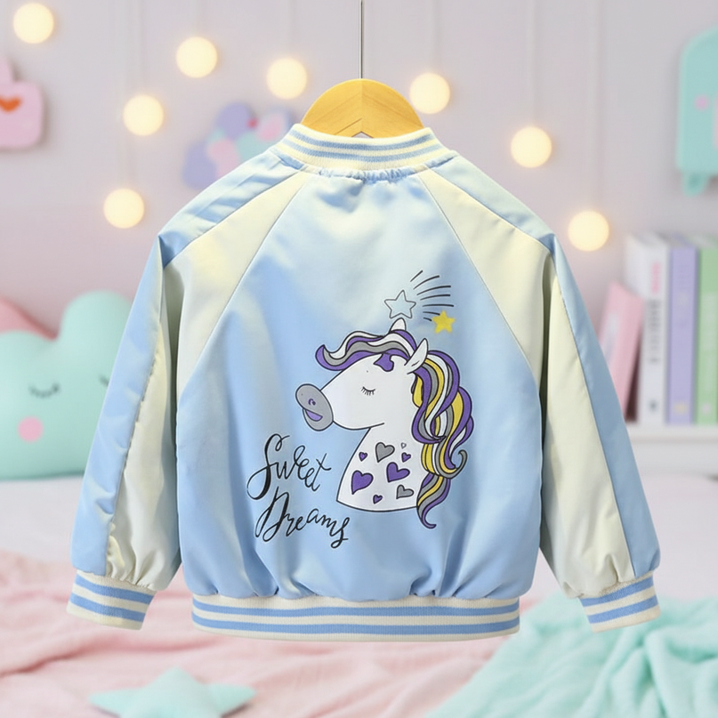 blue unicorn bomber - lifestyle