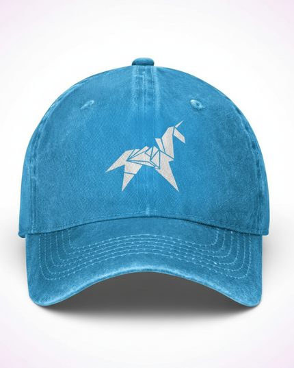 blue unicorn cap - white-bg