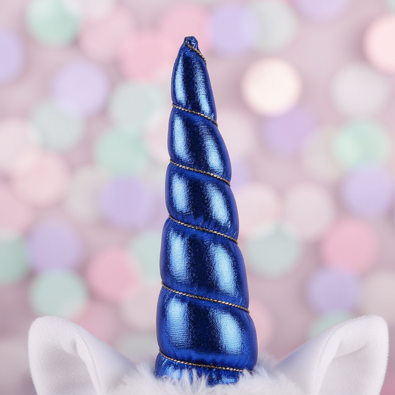 blue unicorn horn birthday - detail
