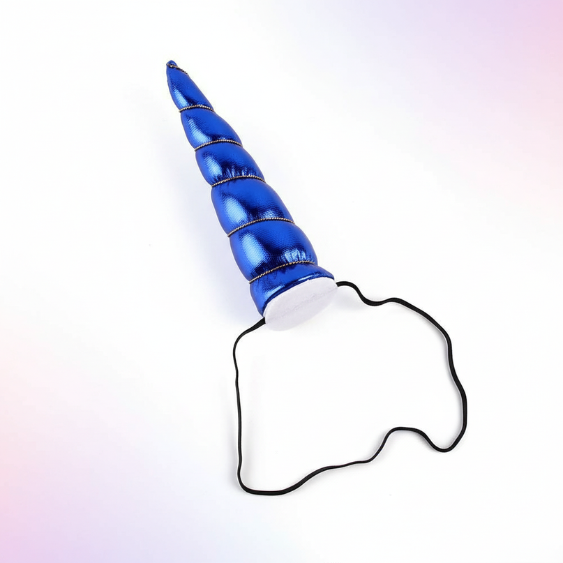 blue unicorn horn birthday - white-bg