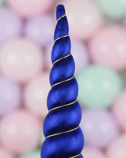 blue unicorn horn cosplay prop - detail