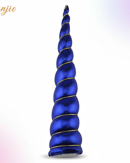 blue unicorn horn cosplay prop - white-bg