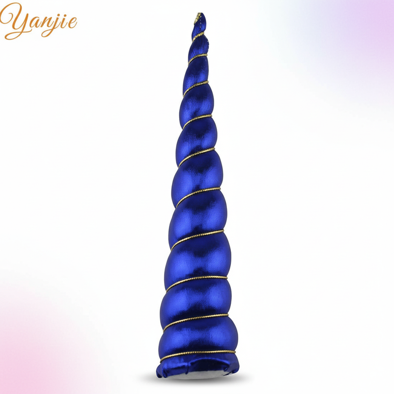 blue unicorn horn cosplay prop - white-bg