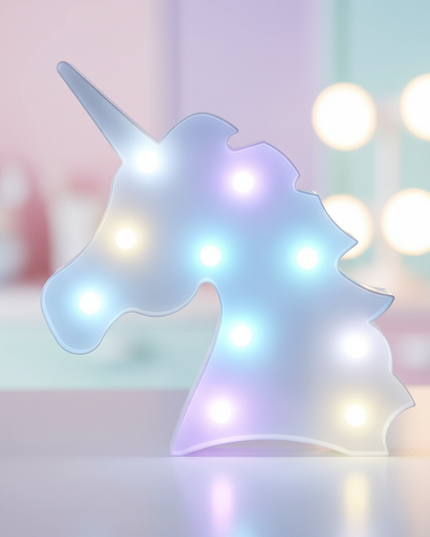 blue unicorn night light - lifestyle