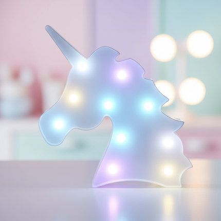 blue unicorn night light - lifestyle