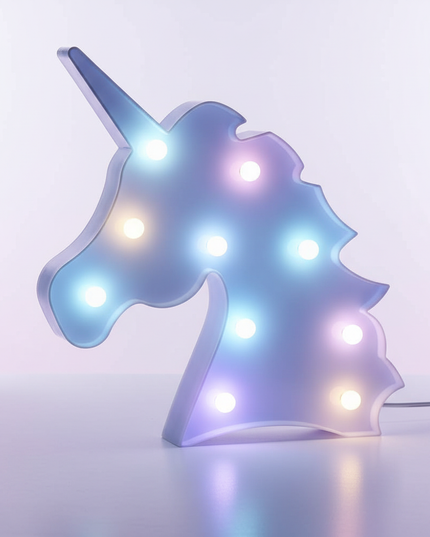 blue unicorn night light - white-bg