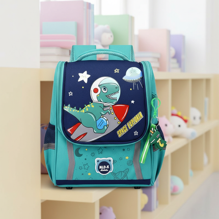 blue unicorn orthopedic school backpack - lifestyle