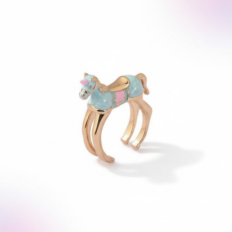 blue unicorn ring - white-bg